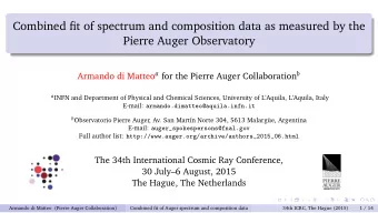 Combined fit of spectrum and composition data as measured by the  Pierre Auger Observatory Armando