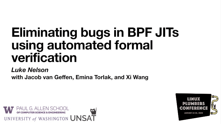 eliminating bugs in bpf jits using automated formal