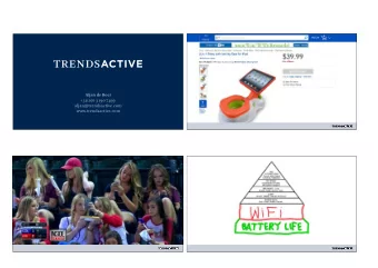 Aljan de Boer  +31(0)6 3190 7499  aljan@trendsactive.com  www.trendsactive.com MILLENNIALS |