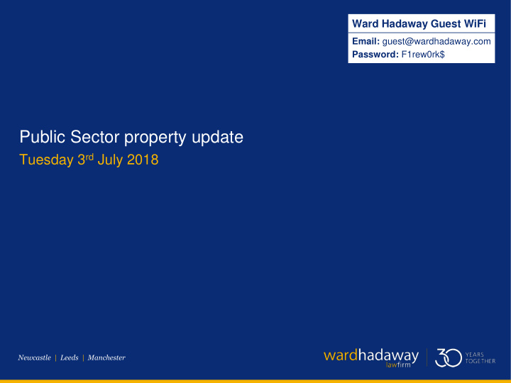 public sector property update