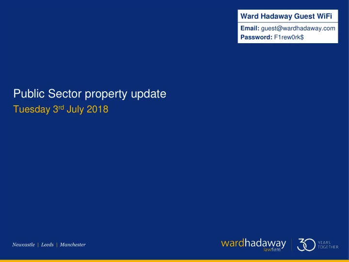 public sector property update