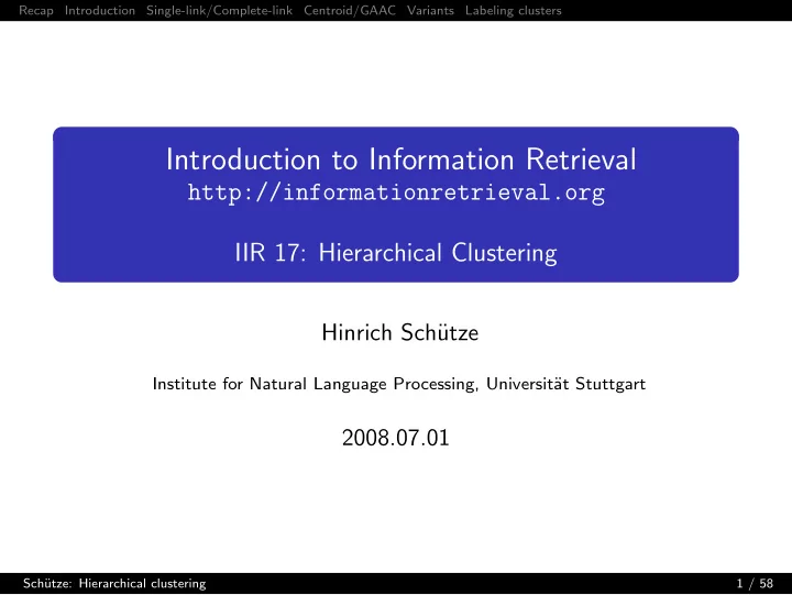 introduction to information retrieval