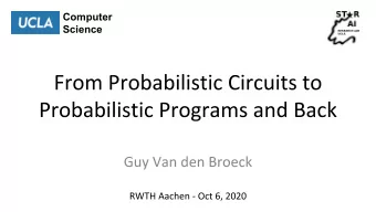 Computer  Science  Let me be provocative  Probabilistic graphical models is how we do probabilistic