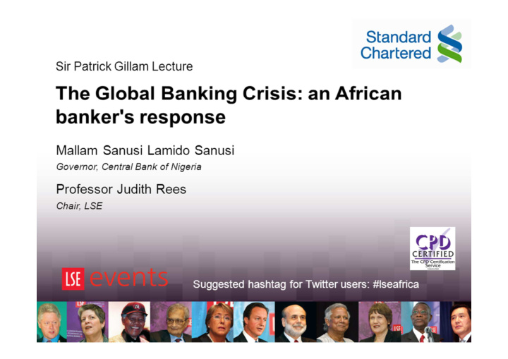 the global banking crisis an african banker s response