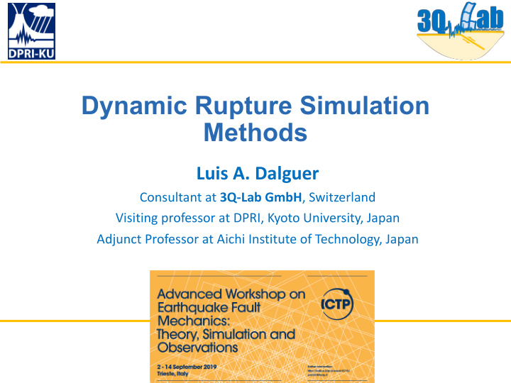 dynamic rupture simulation methods