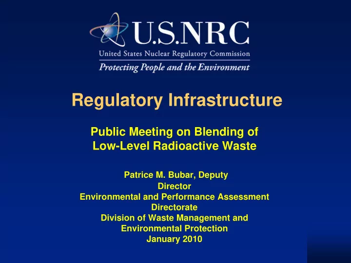 regulatory infrastructure