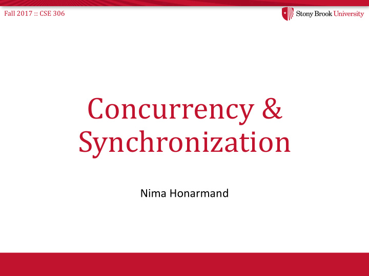 concurrency synchronization