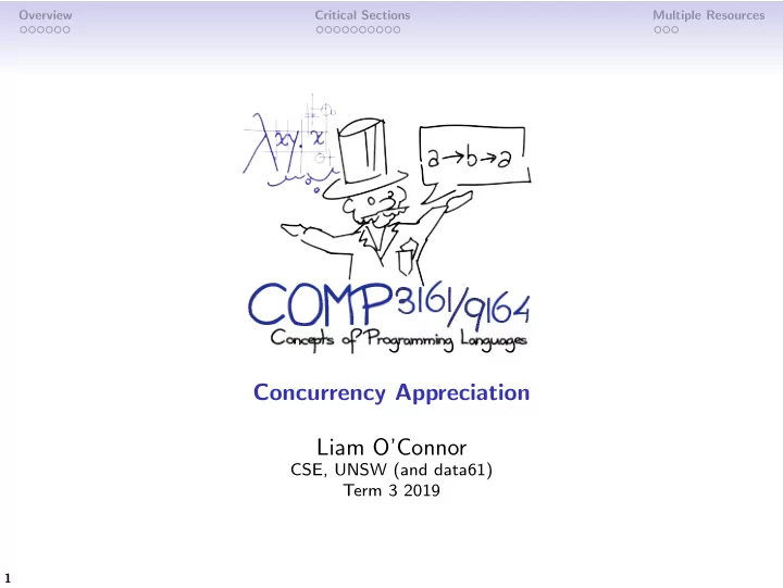 concurrency appreciation liam o connor
