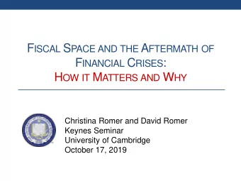 Third Paper in a Series  The first derived a new measure of financial  distress in 24 OECD