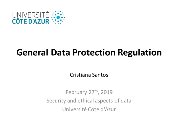 general data protection regulation