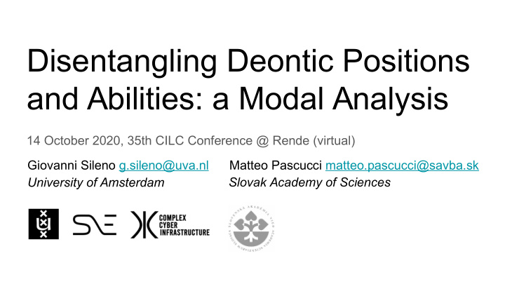 disentangling deontic positions and abilities a modal