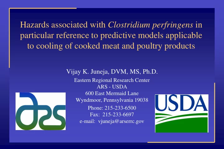 to cooling of cooked meat and poultry products