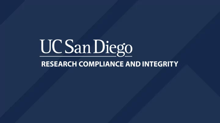 conflict of interest coi dual use research of concern