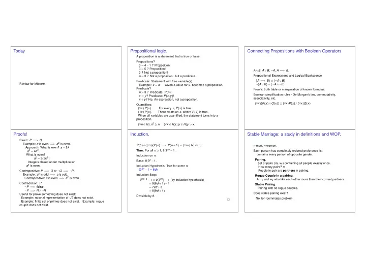 today propositional logic connecting propositions with