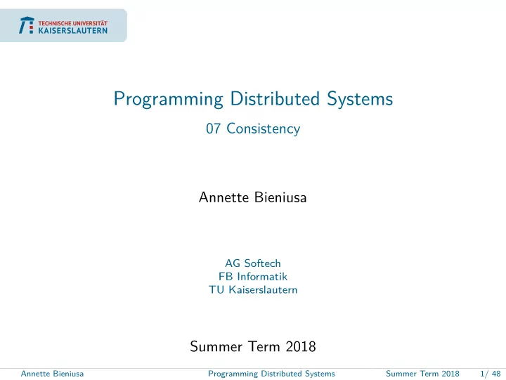 programming distributed systems