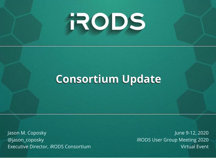 consortium update consortium update