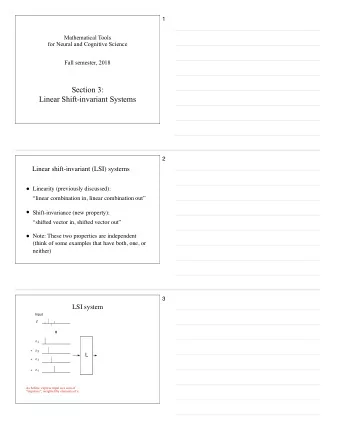 Convolution matrix  reversed  impulse  response  impulse  response  boundaries?  8  Feedback LSI