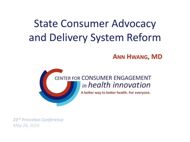 and delivery system reform