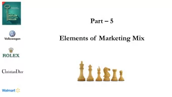 Part  5  Elements of  Marketing Mix  Resource Person  MATHISHA HEWAVITHARANA  MBA (Col),BBA