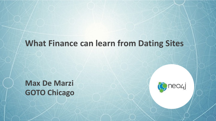 what finance can learn from dating sites