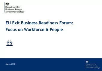 Focus on Workforce &amp; People  March 2019  Thanks for your feedback in the survey  What we heard