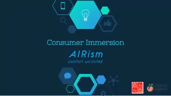 Consumer Immersion  Todays agenda  Consumers  Communication  Overall  Pathway  Tasks