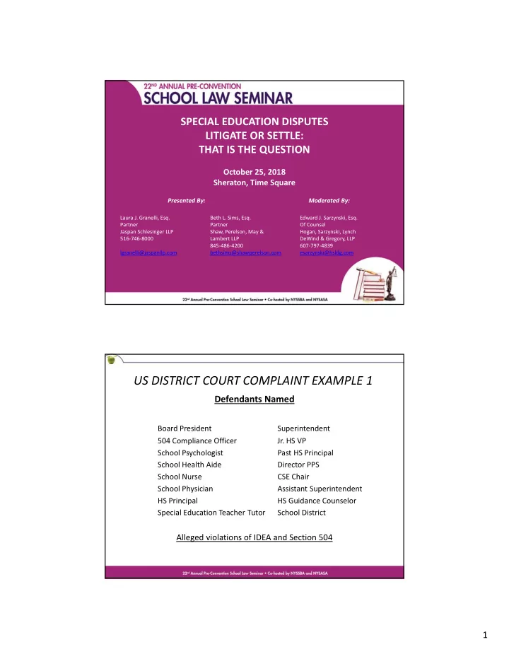 us district court complaint example 1