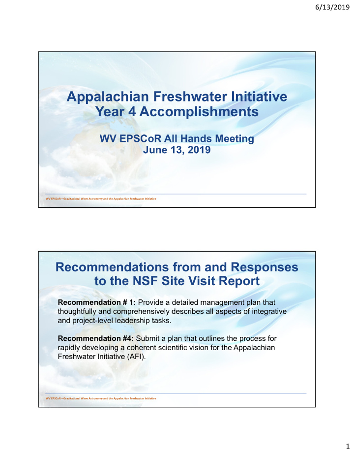 appalachian freshwater initiative year 4 accomplishments