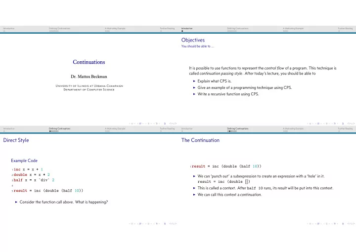 objectives