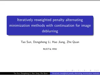 Iteratively reweighted penalty alternating  minimization methods with continuation for image