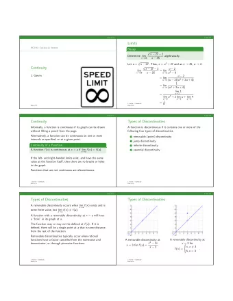 Limits  MCV4U: Calculus &amp; Vectors  Recap  x  27  2  3  Determine lim  algebraically. x