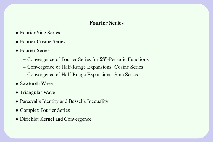 fourier series