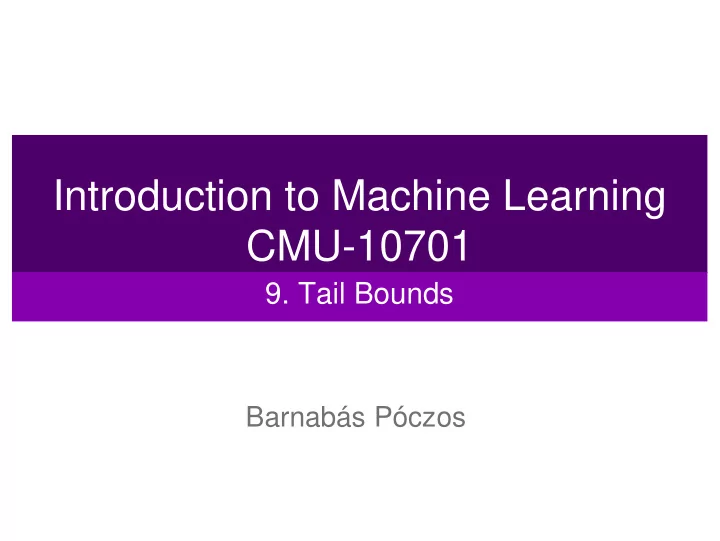 introduction to machine learning cmu 10701