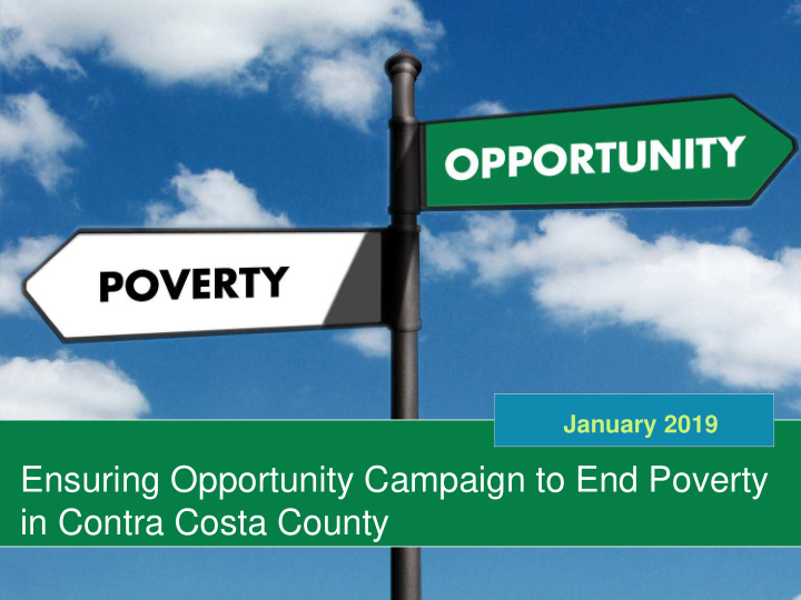 ensuring opportunity campaign to end poverty in contra