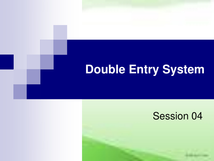 double entry system