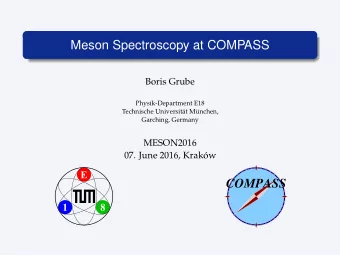 COMPASS  1  8  The COMPASS Experiment at the CERN SPS  Experimental Setup [NIMA 779 (2015) 69]
