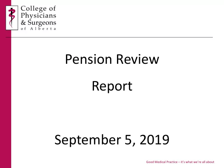 pension review