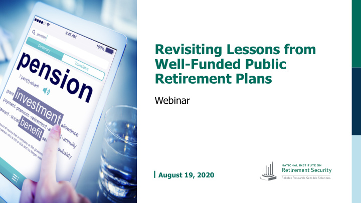revisiting lessons from well funded public retirement