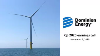 Q3 2020 earnings call  November 5, 2020  Please refer to page 2 for risks and uncertainties related