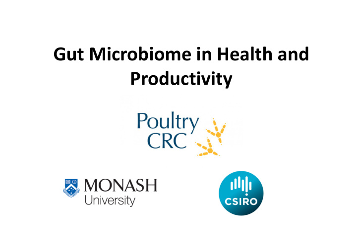 gut microbiome in health and productivity clostridium