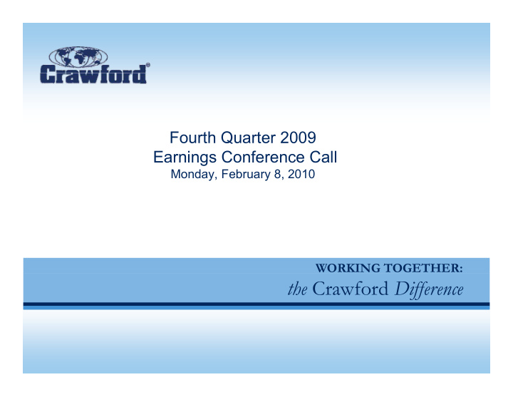 the crawford difference market leading global businesses