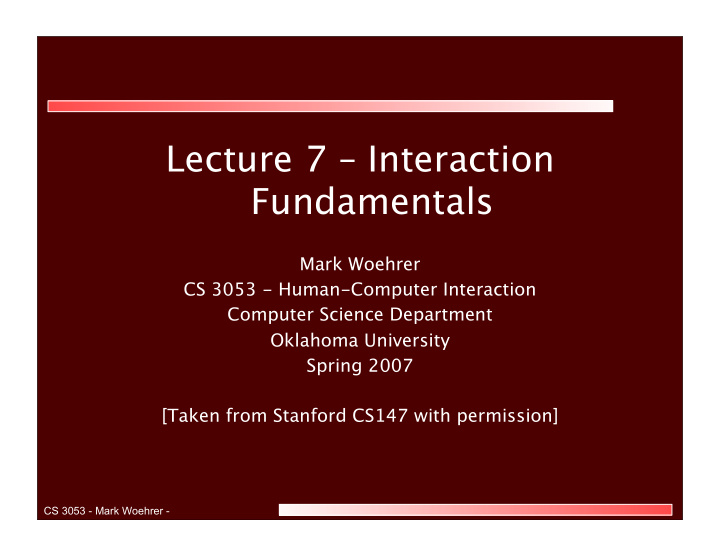 lecture 7 interaction fundamentals