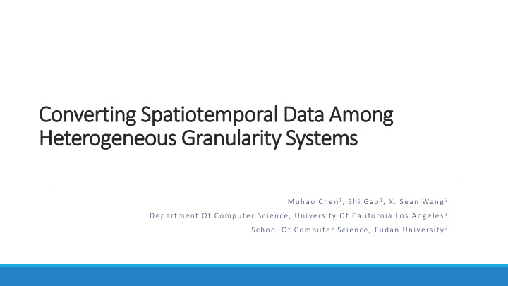 heterogeneous granularity systems