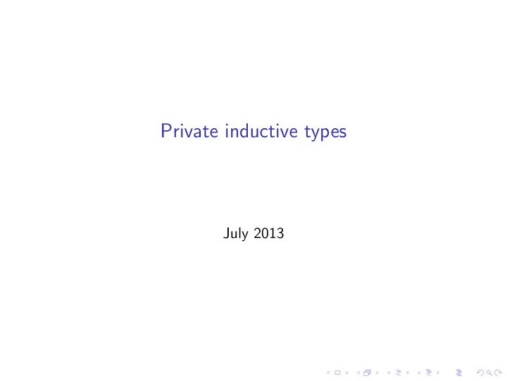 private inductive types