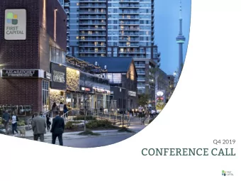 CONFERENCE CALL  Forward-looking Statements and Non-IFRS Financial Measures This material may