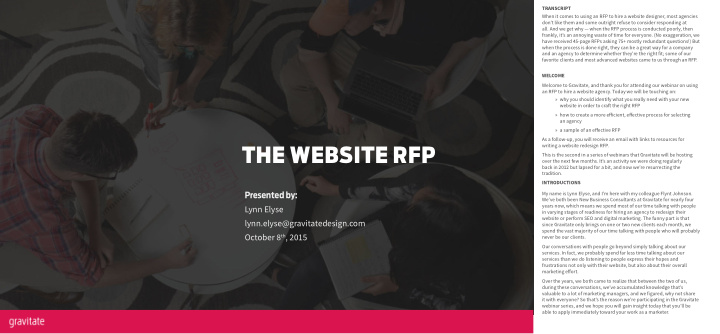 the website rfp