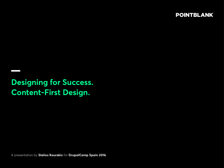 designing for success content first design