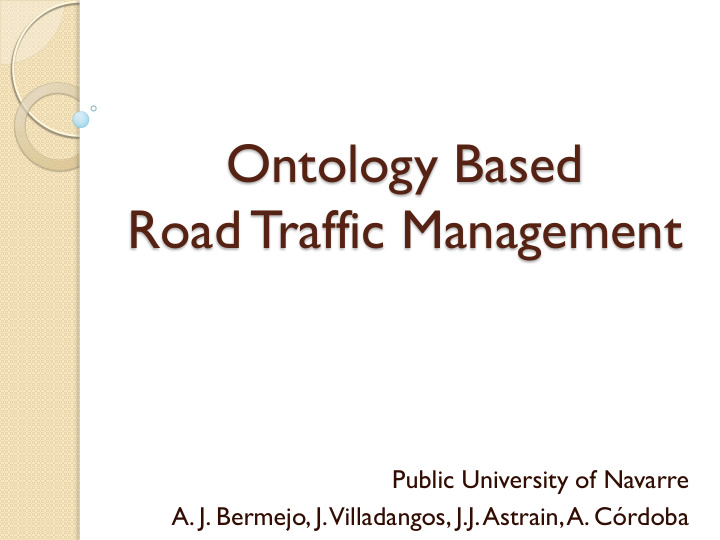 road traffic management