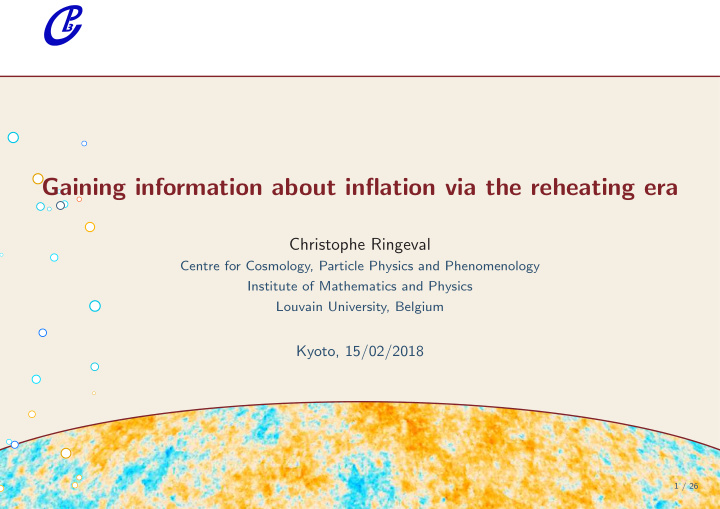gaining information about inflation via the reheating era