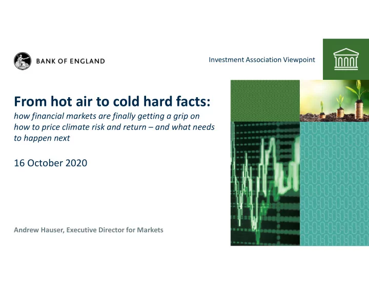 from hot air to cold hard facts